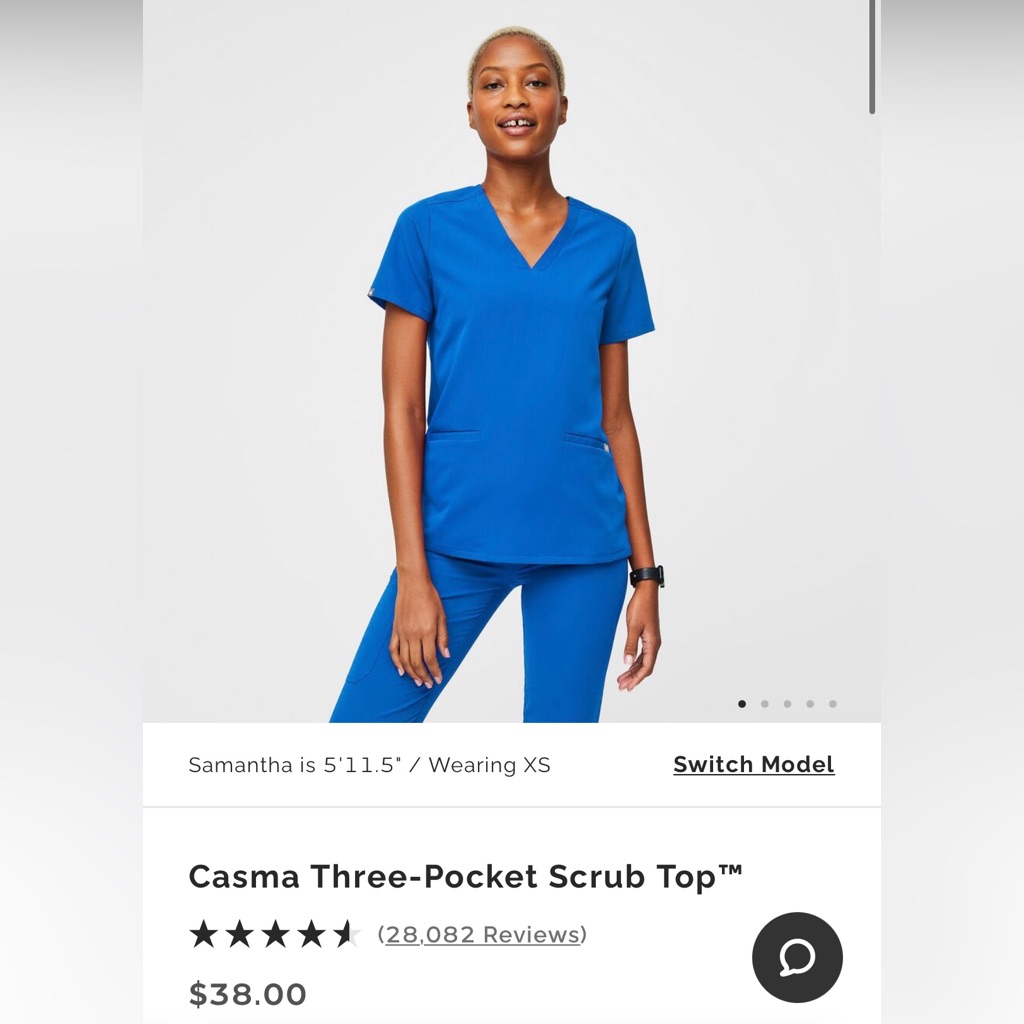 Figs Three Pocket Scrub Top